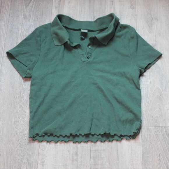 Cropped lettuce edge polo - Picture 1 of 1